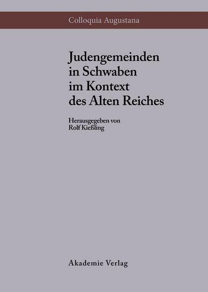 Produktbild: Judengemeinden in Schwaben im Kontext des Alten Reiches