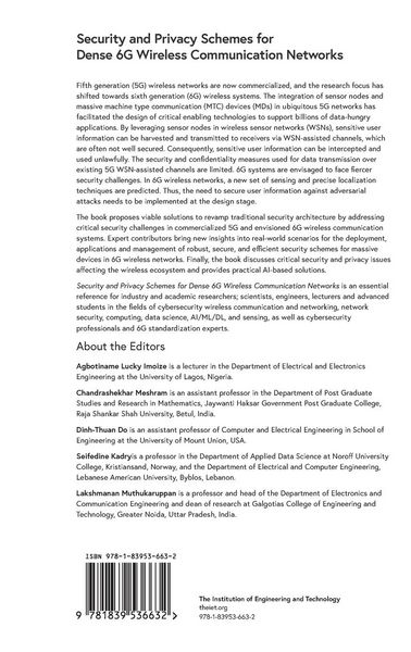 Produktbild: Security and Privacy Schemes for Dense 6g Wireless Communication Networks