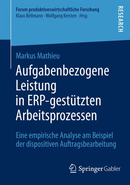 Produktbild: Aufgabenbezogene Leistung in ERP-gest&uuml;tzten Arbeitsprozessen