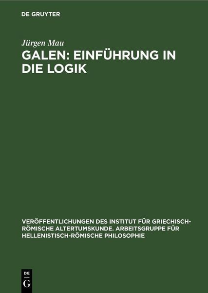 Produktbild: Galen: Einf&uuml;hrung in die Logik