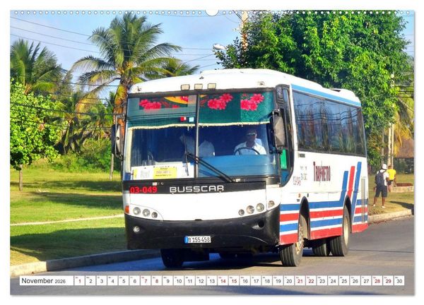 Produktbild: Omnibus-Welt - Autobusse in Kuba (hochwertiger Premium Wandkalender 2026 DIN A2 quer), Kunstdruck in Hochglanz