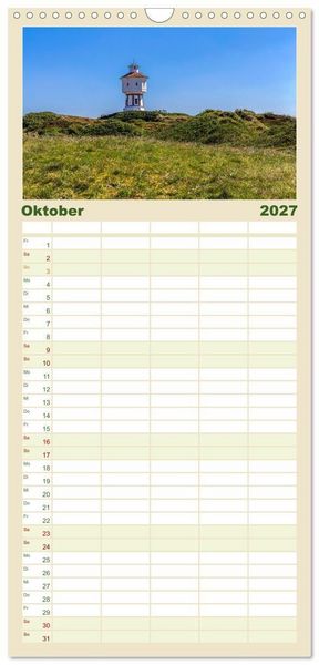 Produktbild: Familienplaner 2027 - Inselliebe Langeoog mit 5 Spalten (Wandkalender, 21 x 45 cm) CALVENDO