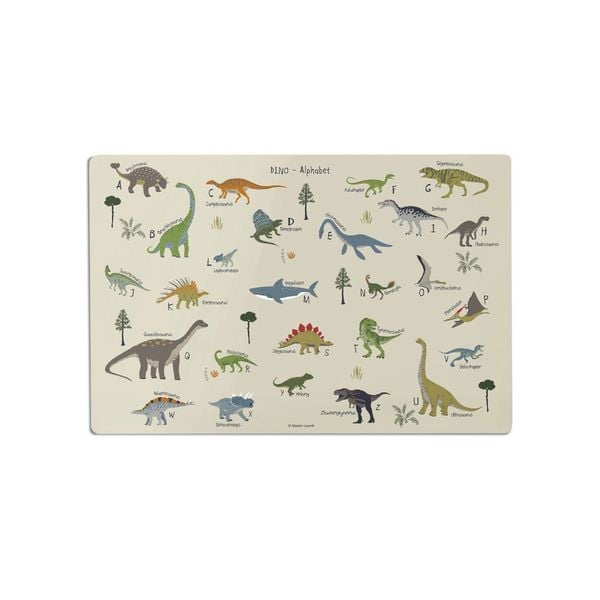 Produktbild: Scriptum Schreibtischunterlage f&uuml;r Kinder Dinosaurier ABC - 60 x 40 cm - aus premium Vinyl