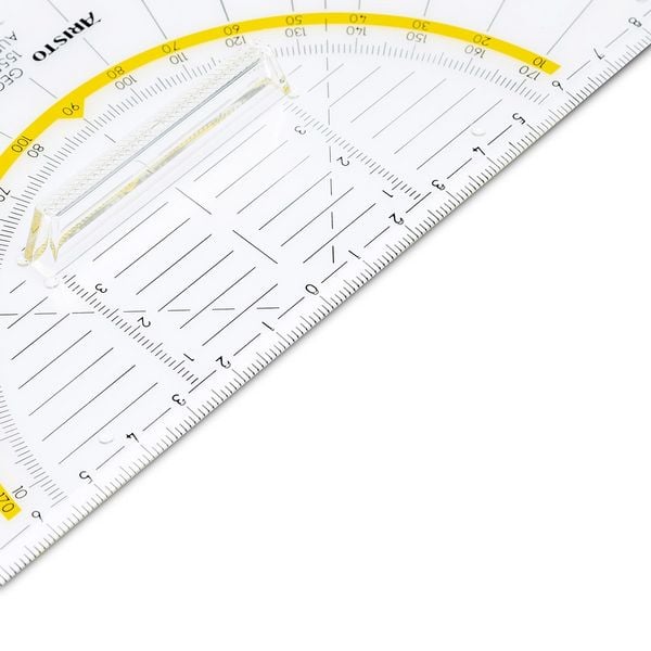 Produktbild: ARISTO Geodreieck 22,5 cm mit Griff, Facette und Tuschenoppen