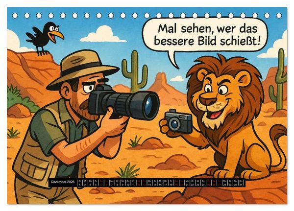 Produktbild: Tierischer Berufsalltag (Tischkalender 2026 DIN A5 quer), CALVENDO Monatskalender
