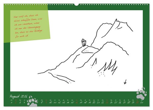 Produktbild: Der kleine GROSSE Wolf - Kalender (hochwertiger Premium Wandkalender 2026 DIN A2 quer), Kunstdruck in Hochglanz