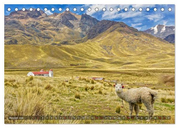 Produktbild: Peru Bolivien Chile (Tischkalender 2026 DIN A5 quer), CALVENDO Monatskalender