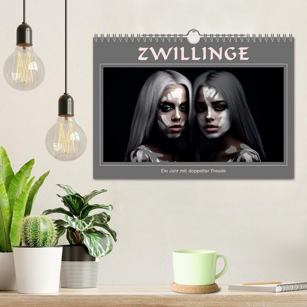 Produktbild: Zwillinge - Ein Jahr mit doppelter Freude (Wandkalender 2026 DIN A4 quer), CALVENDO Monatskalender