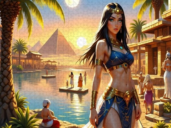 Produktbild: CALVENDO Puzzle Mystische Sandd&uuml;nen: Das alte &Auml;gypten | 1000 Teile Lege-Gr&ouml;&szlig;e 64x48cm Foto-Puzzle f&uuml;r gl&uuml;ckliche Stunden