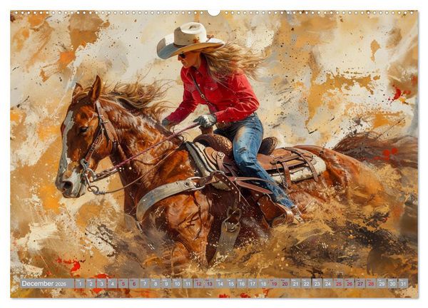 Produktbild: Horses, Power and Freedom (High Quality Premium Wall Calendar 2026 DIN A2 landscape),CALVENDO 12 Month Wall Calendar