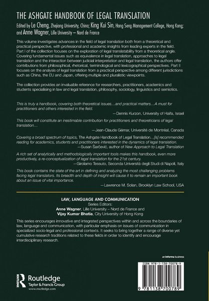 Produktbild: The Ashgate Handbook of Legal Translation