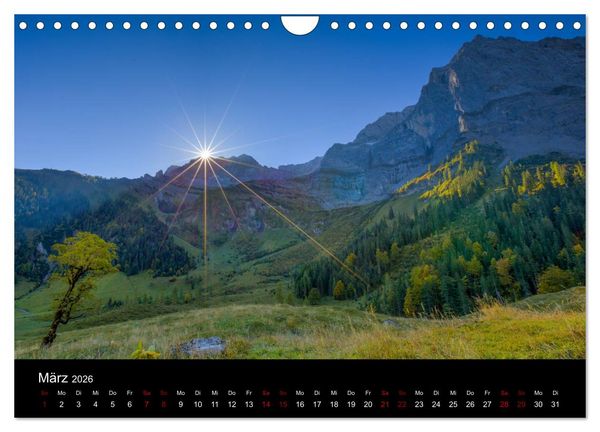Produktbild: Licht &uuml;ber Alpenlandschaften (Wandkalender 2026 DIN A4 quer), CALVENDO Monatskalender