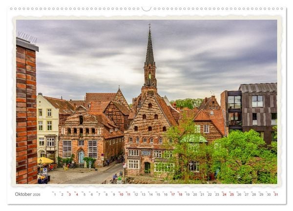 Produktbild: Malerisches L&uuml;neburg (hochwertiger Premium Wandkalender 2026 DIN A2 quer), Kunstdruck in Hochglanz