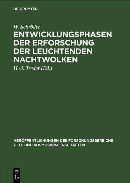 Produktbild: Entwicklungsphasen der Erforschung der leuchtenden Nachtwolken