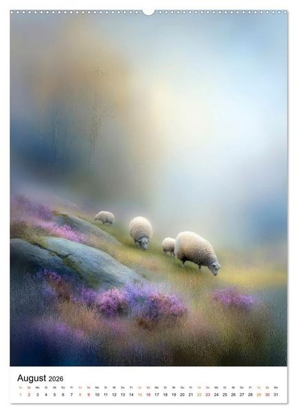 Produktbild: Tiere im Schleier der Zeit (Wandkalender 2026 DIN A2 hoch), CALVENDO Monatskalender
