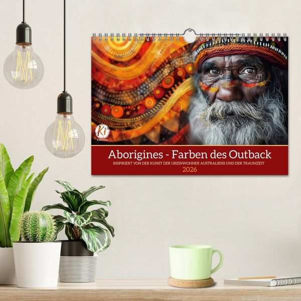Produktbild: Aborigines - Farben des Outback (Wandkalender 2026 DIN A4 quer), CALVENDO Monatskalender