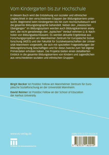 Vom Kindergarten bis zur Hochschule
