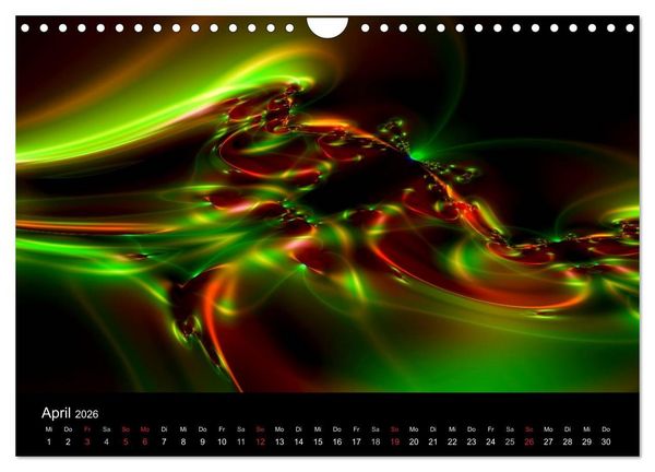 Produktbild: Fraktale Welten 2 (Wandkalender 2026 DIN A4 quer), CALVENDO Monatskalender