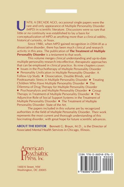 Produktbild: Treatment of Multiple Personality Disorder