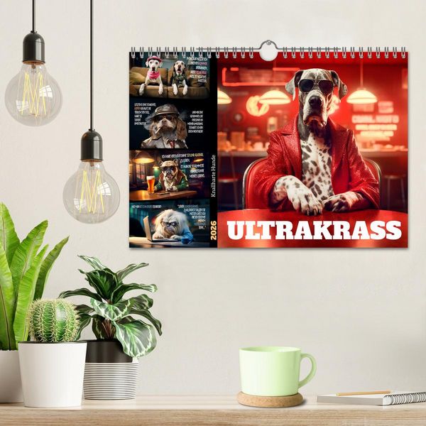 Produktbild: ULTRAKRASS Knallharte Hunde (Wandkalender 2026 DIN A4 quer), CALVENDO Monatskalender