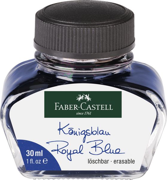 Produktbild: Faber-Castell Tintenglas K&ouml;nigsblau l&ouml;schbar 30 ml