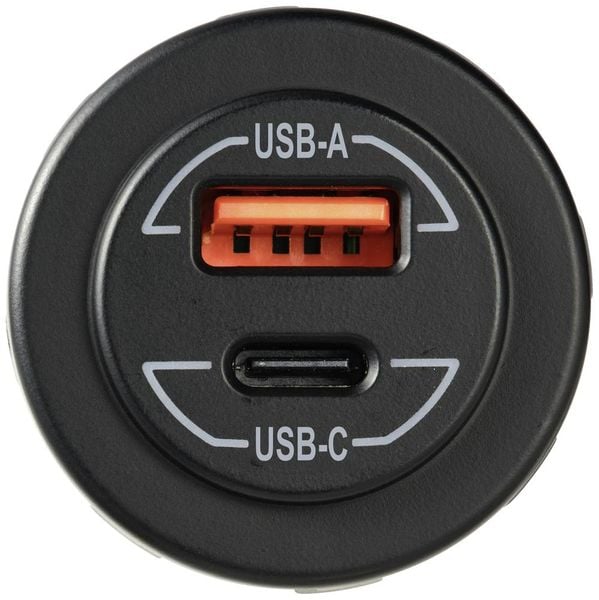 Produktbild: VOLTCRAFT Power-Delivery USB-Einbausteckdose Kfz 60W 12/24V