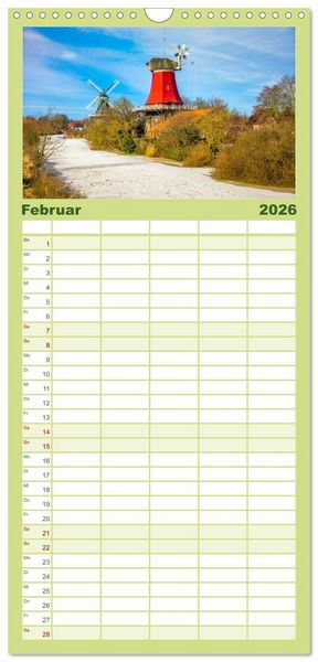 Produktbild: Familienplaner 2026 - Greetsiel und Umzu mit 5 Spalten (Wandkalender, 21 x 45 cm) CALVENDO