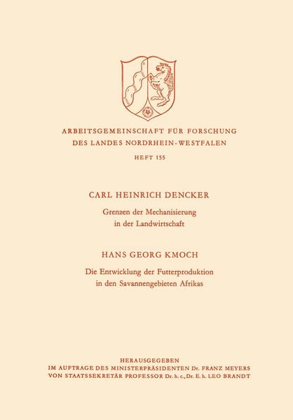 Produktbild: Grenzen der Mechanisierung in der Landwirtschaft. Die Entwicklung der Futterproduktion in den Savannengebieten Afrikas