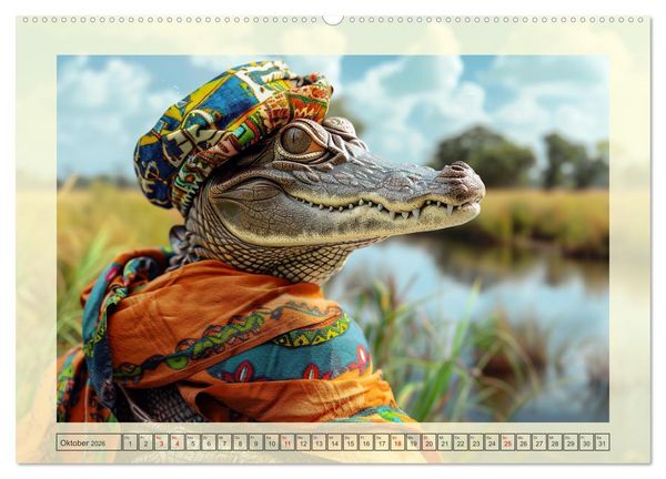 Produktbild: Reptilien-Fashion. Im Rampenlicht der Wildnis (Wandkalender 2026 DIN A2 quer), CALVENDO Monatskalender