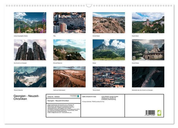 Produktbild: Georgien - Neuzeit-Chroniken (Wandkalender 2026 DIN A2 quer), CALVENDO Monatskalender