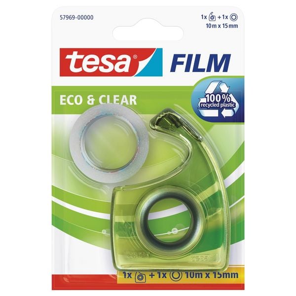 tesa Klebeband Eco&Clear + Easy Cut 10m