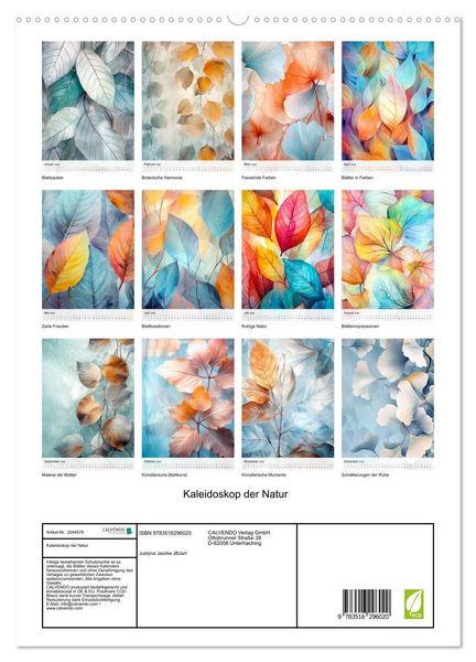 Produktbild: Kaleidoskop der Natur (hochwertiger Premium Wandkalender 2026 DIN A2 hoch), Kunstdruck in Hochglanz