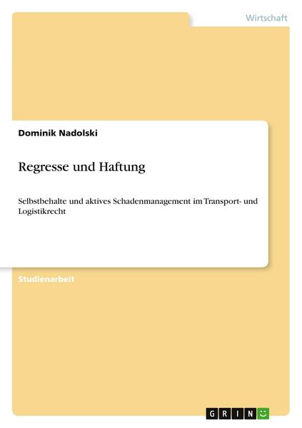 Produktbild: Regresse und Haftung