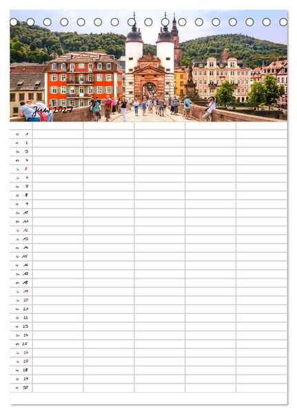 Produktbild: Heidelberger Familienkalender (Tischkalender 2027 DIN A5 hoch), CALVENDO Monatskalender