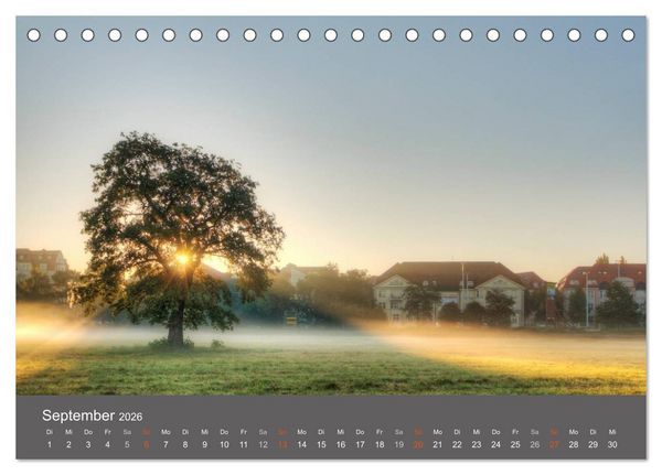 Produktbild: Leipzig - Parks und Landschaften (Tischkalender 2026 DIN A5 quer), CALVENDO Monatskalender