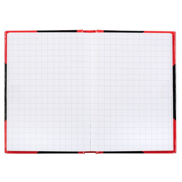 Produktbild: Idena Notizbuch Kladde kariert 96 Blatt 70g/m&sup2; schwarz/rot DIN A7