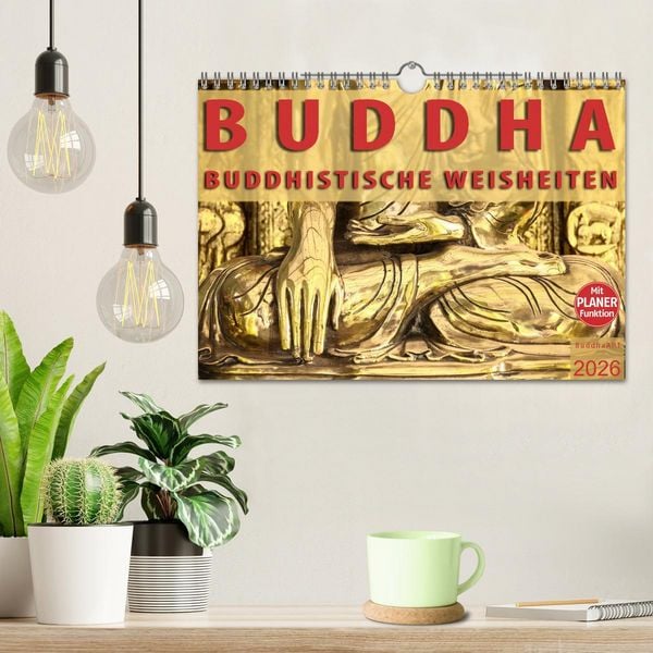 Produktbild: BUDDHA Buddhistische Weisheiten (Wandkalender 2026 DIN A4 quer), CALVENDO Monatskalender