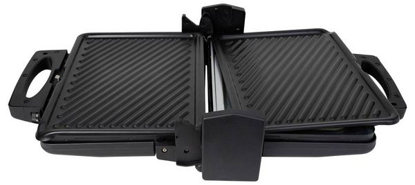 Produktbild: Silva Homeline KG 2410 Elektro Kontaktgrill Antihaftbeschichtung, klappbar, Kontrollleuchte Schwarz