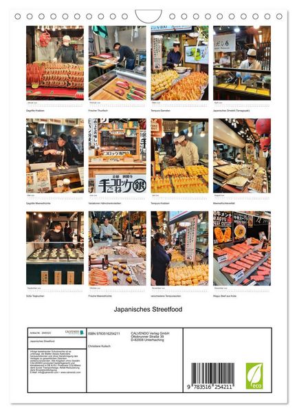 Produktbild: Japanisches Streetfood (Wandkalender 2026 DIN A4 hoch), CALVENDO Monatskalender