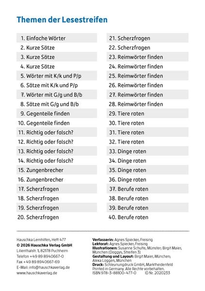 Produktbild: Meine &Uuml;bungsstreifen Lesen lernen &ndash; 1. Klasse: W&ouml;rter und S&auml;tze