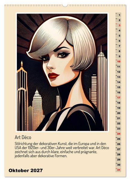 Produktbild: Kunststile der Moderne in Darstellungen von Frauen (hochwertiger Premium Wandkalender 2027 DIN A2 hoch), Kunstdruck in Hochglanz