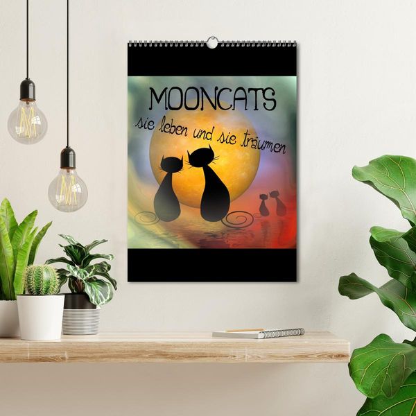Produktbild: Mooncats - sie leben und sie tr&auml;umen (Wandkalender 2026 DIN A3 hoch), CALVENDO Monatskalender