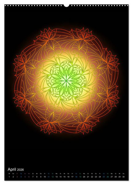 Produktbild: Mandala-Kalender 2026 (Wandkalender 2026 DIN A2 hoch), CALVENDO Monatskalender
