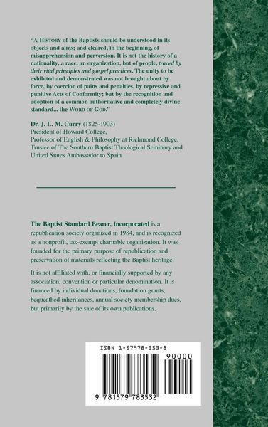 Produktbild: A History of the Baptists - Vol. 1
