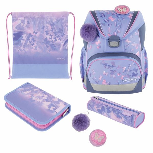 Produktbild: Herlitz Schulranzen UltraLight Plus, 16 Liter, 750 g, Butterfly Paradise