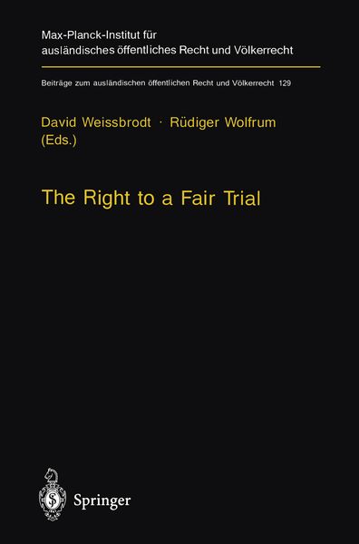 Produktbild: The Right to a Fair Trial