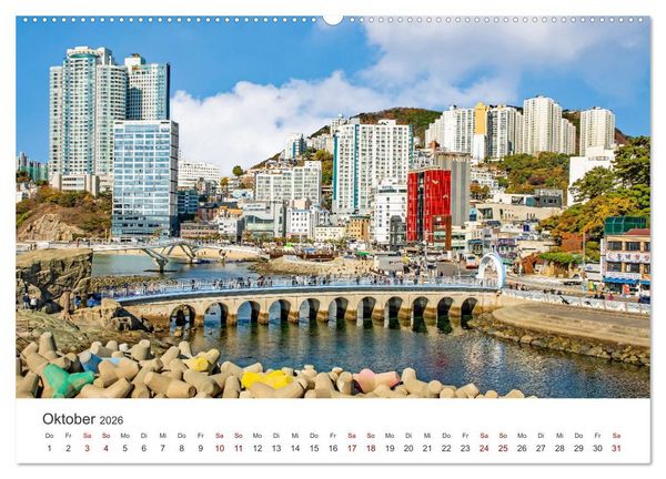 Produktbild: Busan - Hafenstadt in S&uuml;dkorea (Wandkalender 2026 DIN A2 quer), CALVENDO Monatskalender
