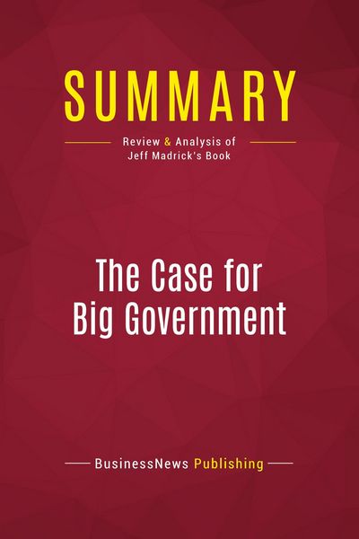 Produktbild: Summary: The Case for Big Government