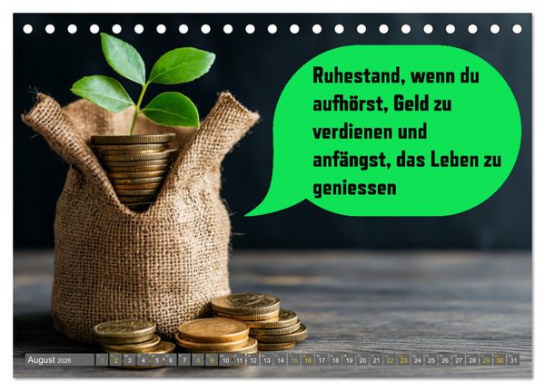 Produktbild: Ruhestand - das Leben neu entdecken (Tischkalender 2026 DIN A5 quer), CALVENDO Monatskalender