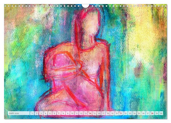 Produktbild: Yin Yoga Art - K&uuml;nstlerische Darstellung von Yin Yoga Asanas (Wandkalender 2026 DIN A3 quer), CALVENDO Monatskalender